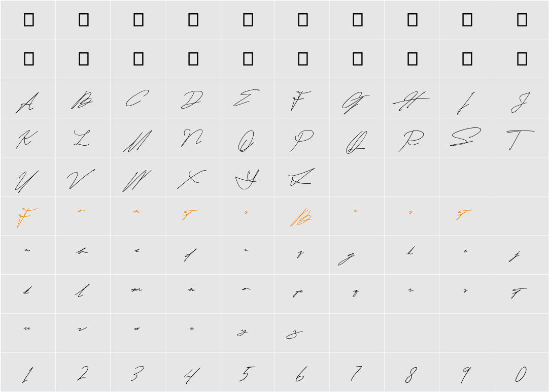Jeshine Character Map