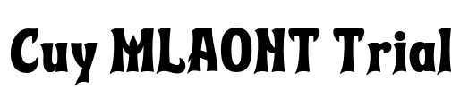 Cuy MLAONT Trial Font Image