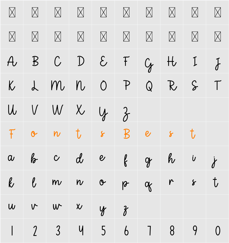 Celebrate Character Map