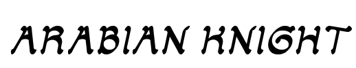 ARABIAN KNIGHT Font Image