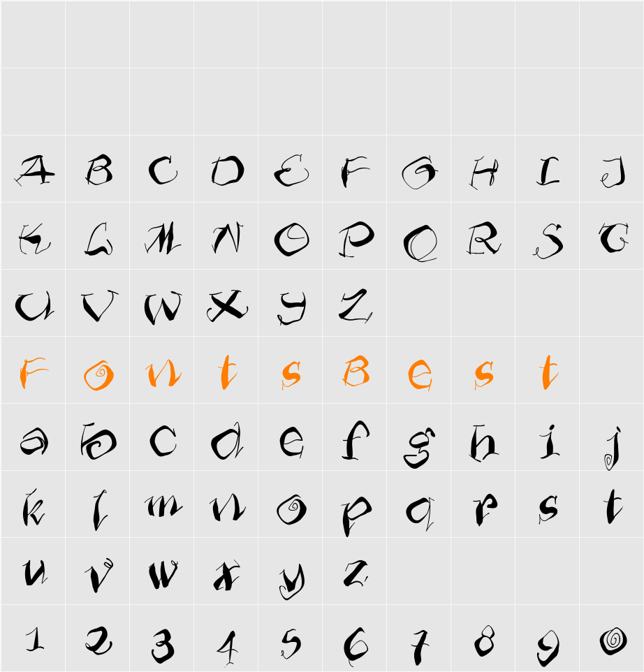 Furioso Character Map