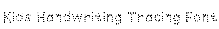 Kids Handwriting Tracing Font