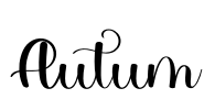 Autum Font Image