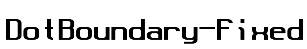 DotBoundary-Fixed Font Image