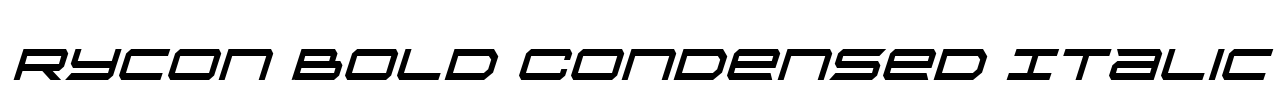 Rycon Bold Condensed Italic