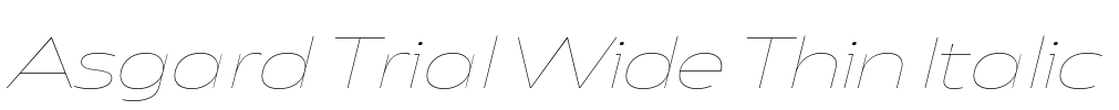 Asgard Trial Wide Thin Italic