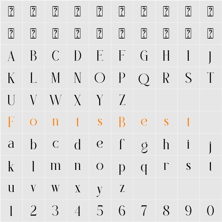 Miligant Character Map