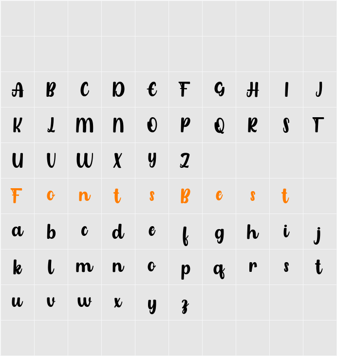 Azarita Regular FREE Character Map