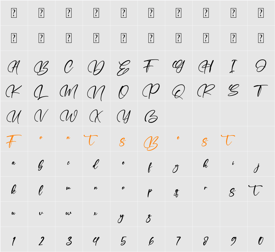 Refliottis Character Map