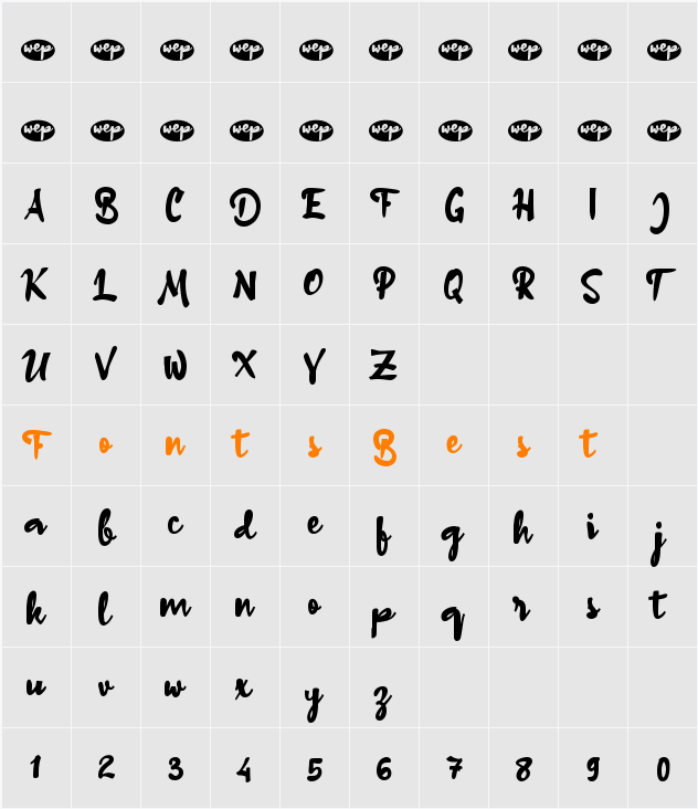 a Adelfa Character Map