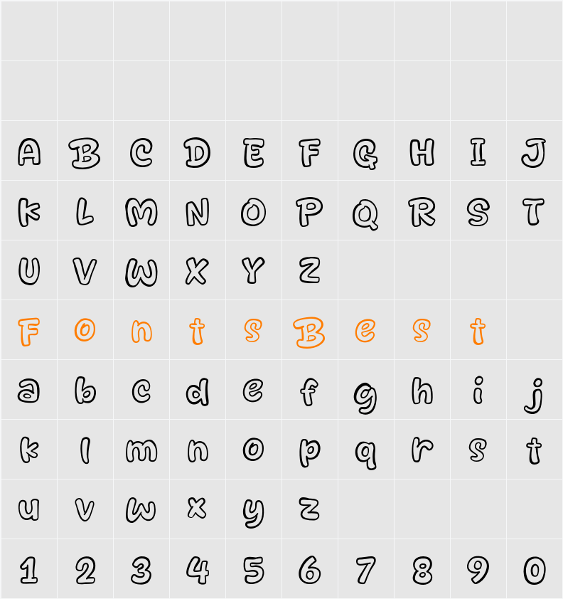 Drawliner Character Map