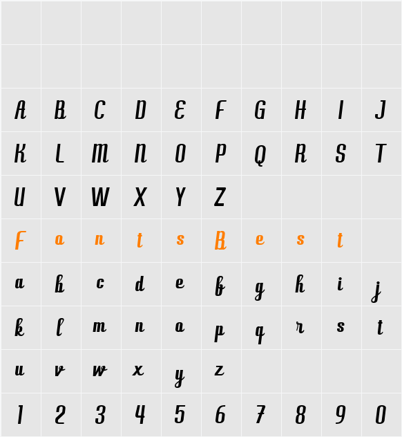 Antiophie personal use only Character Map