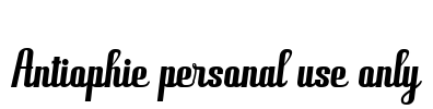 Antiophie personal use only