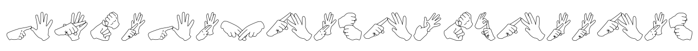 AuslanFingerSpelling Font Image