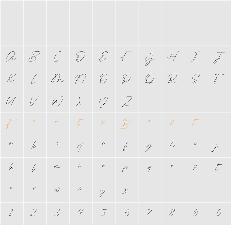 Naturaliya Character Map