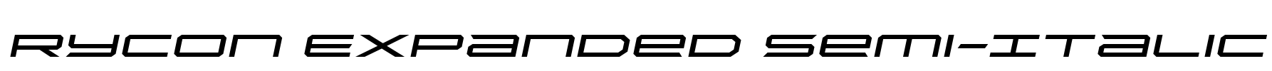 Rycon Expanded Semi-Italic
