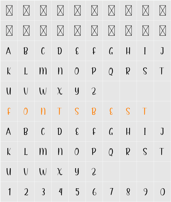 White Cloud Character Map