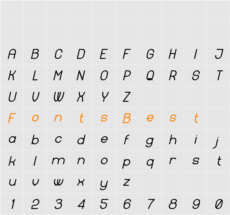 Available Character Map