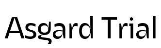 Asgard Trial Font Image