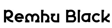 Remhu Black Font Image