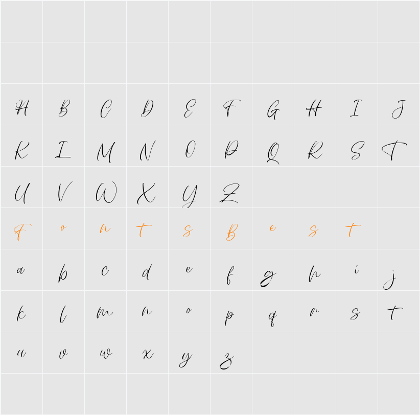 Authentyca FREE Character Map