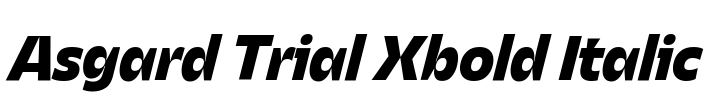 Asgard Trial Xbold Italic