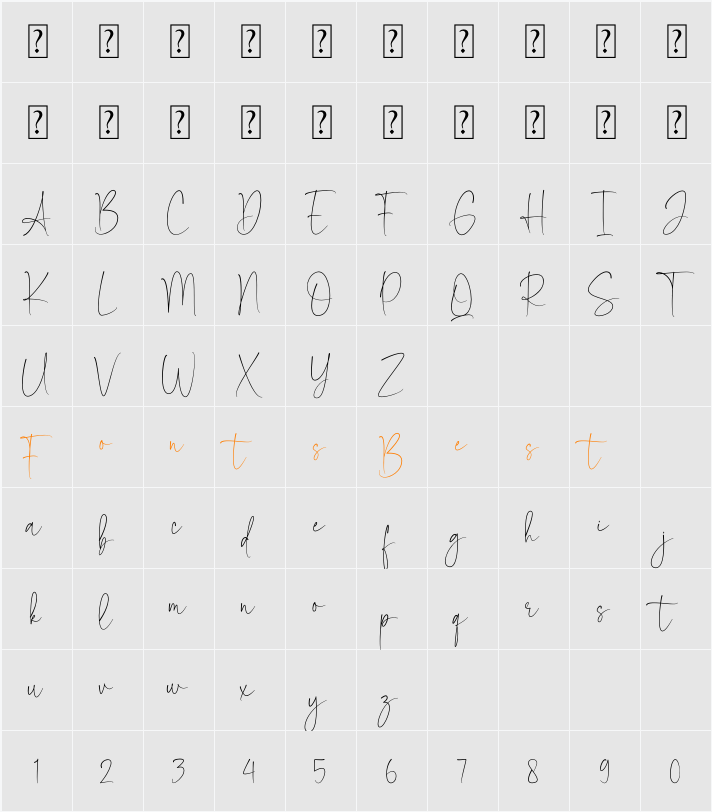 Beautiful Feelings Character Map