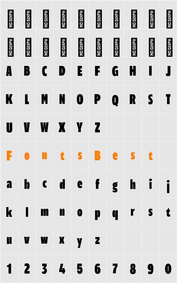 Performa Cm ExtraBold Character Map
