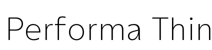 Performa Thin Font Image