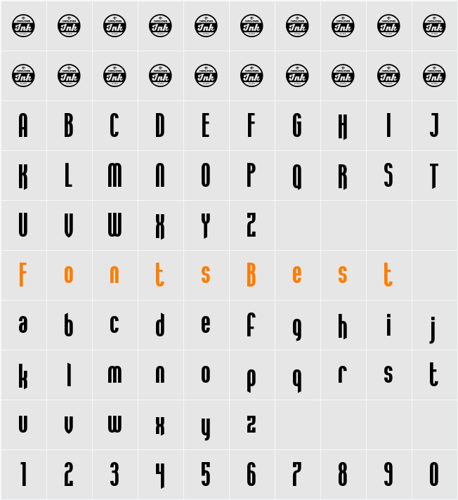 Aquamarina Character Map