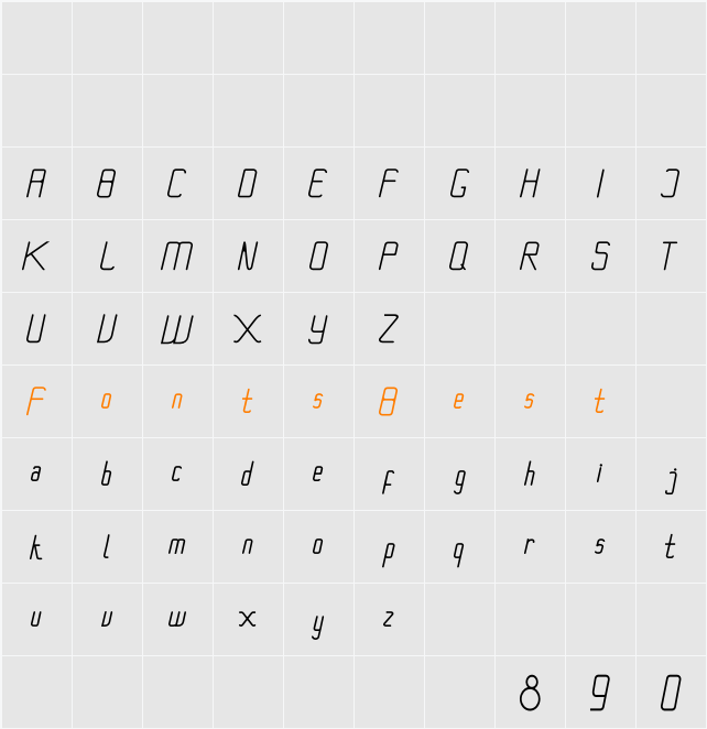 Arkarna - Personal Use Character Map
