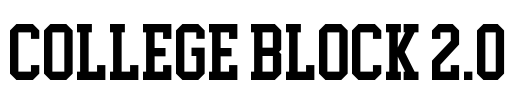 College Block 2.0 Font Image