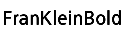 FranKleinBold Font Image