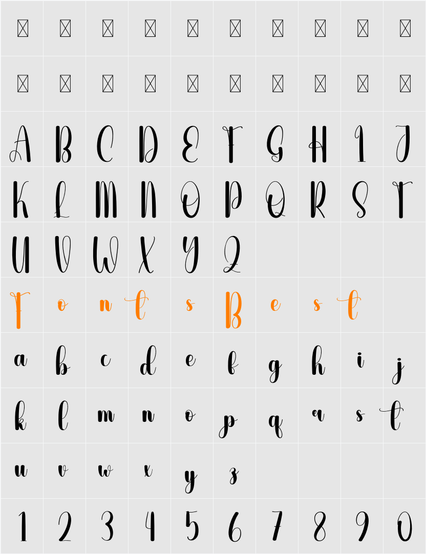 Suggary Character Map