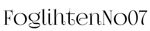 FoglihtenNo07 Font Image