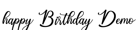 happy Birthday Demo