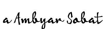 a Ambyar Sobat Font Image