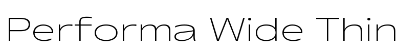 Performa Wide Thin Font Image