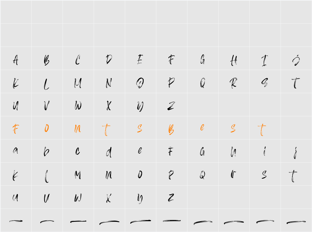 Asteriska-Personal Use Character Map