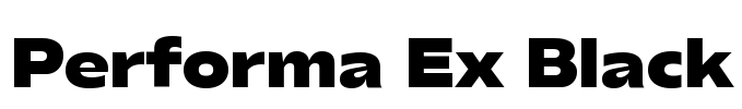 Performa Ex Black Font Image