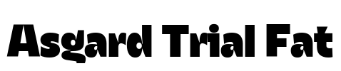 Asgard Trial Fat Font Image