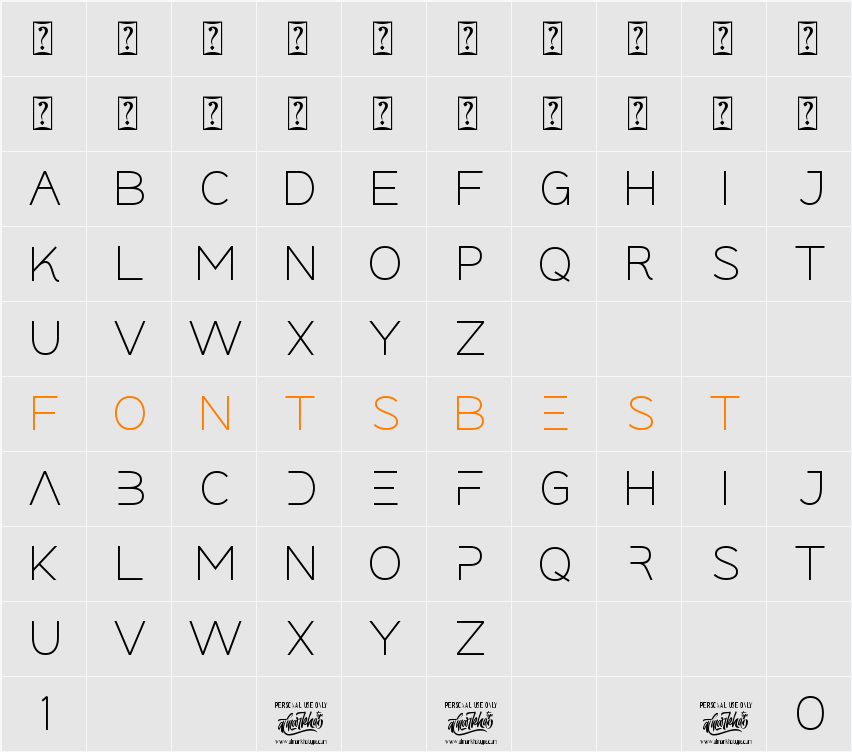 averox Character Map