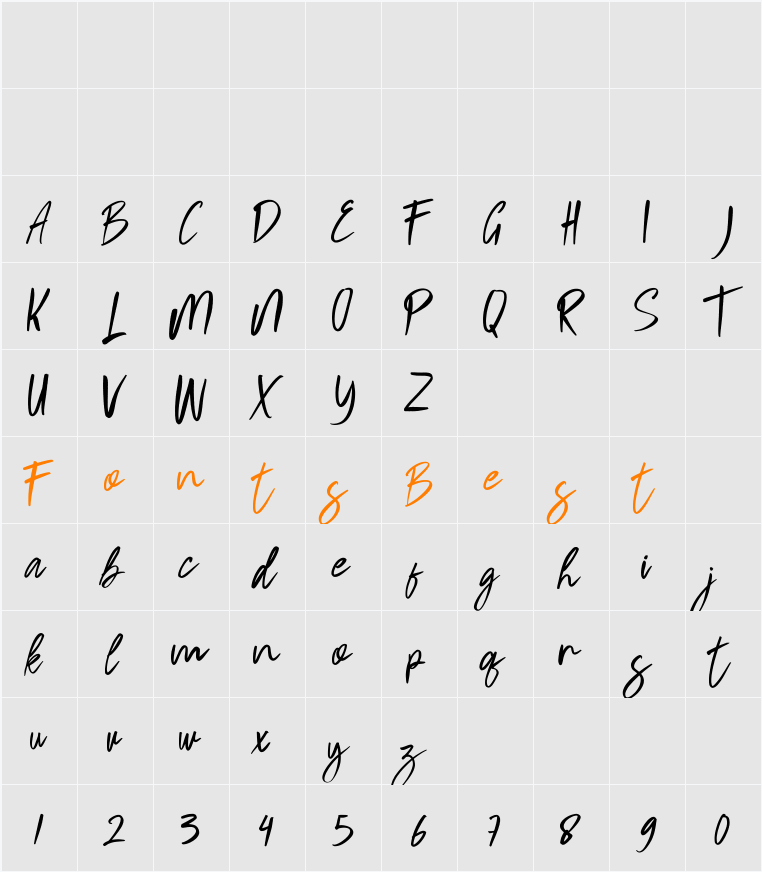 Carstin Character Map