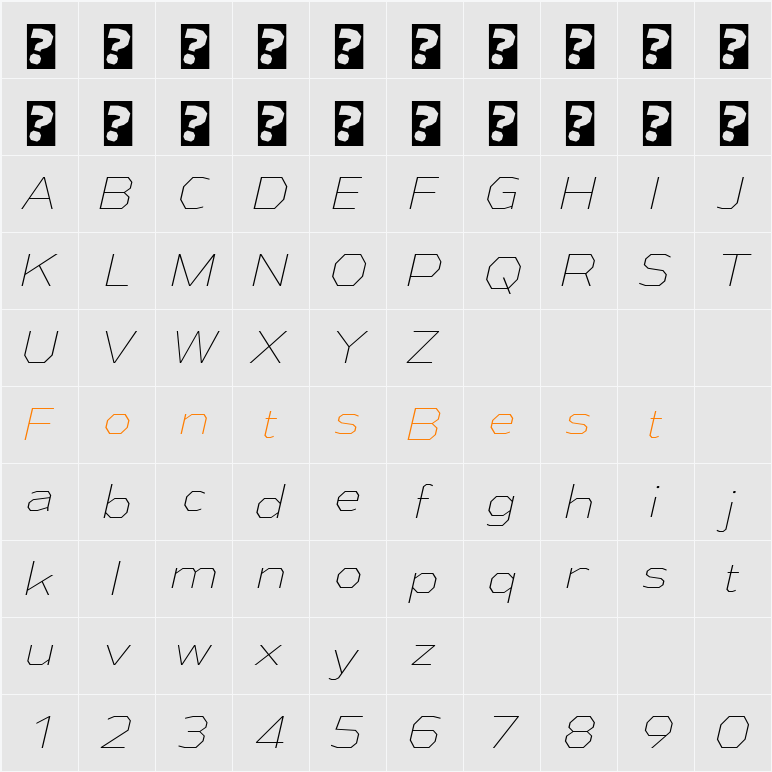 Athabasca El Character Map