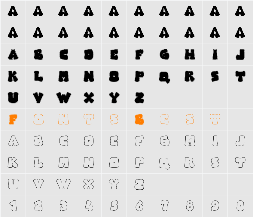 Arise Character Map