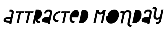 Attracted Monday Font Image