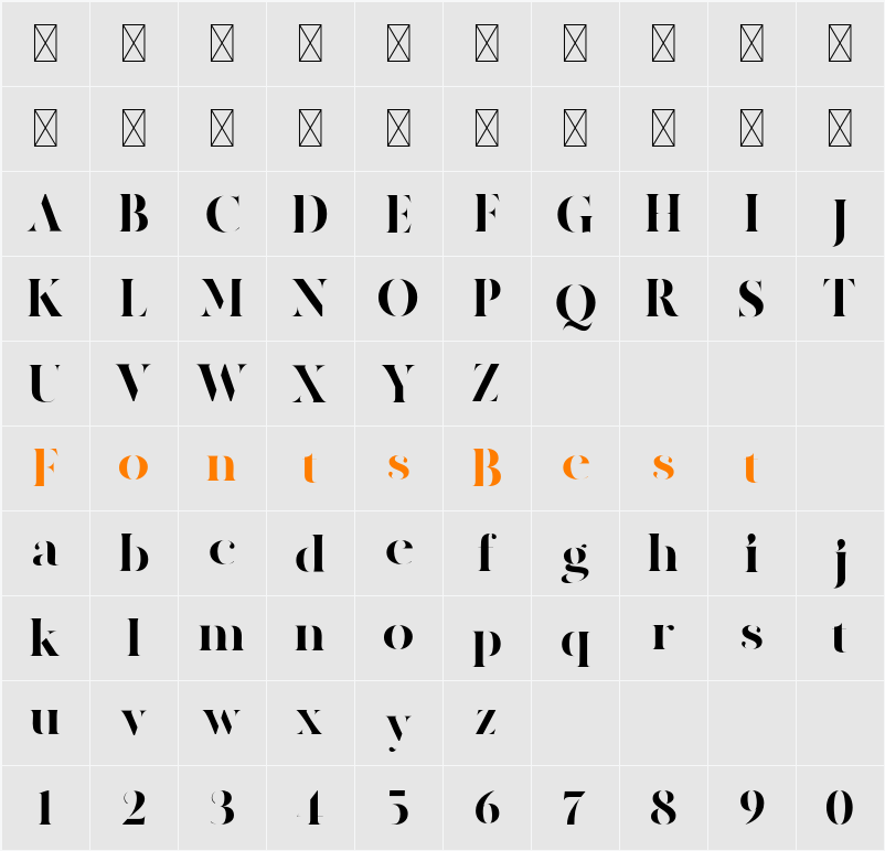 amigh Character Map