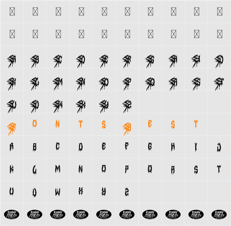 Morven DEMO Character Map