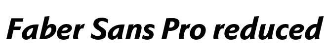 Faber Sans Pro reduced Font Image