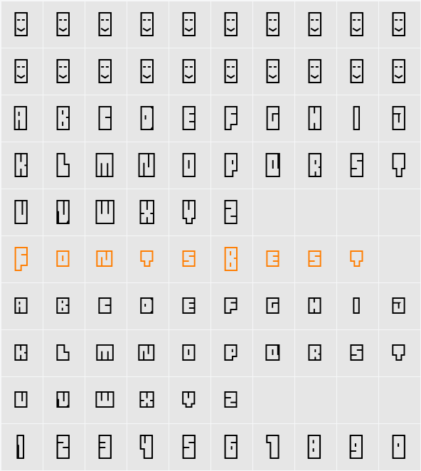 AutoSquare Character Map
